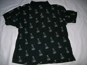 Munsingwear Polo Golf Shirt Size Large Black Mens -0911A3